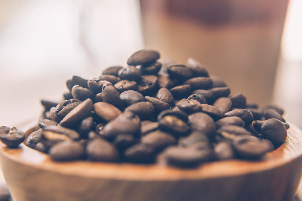 Coffee beans closeup