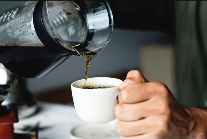 Pour over coffee being brewed