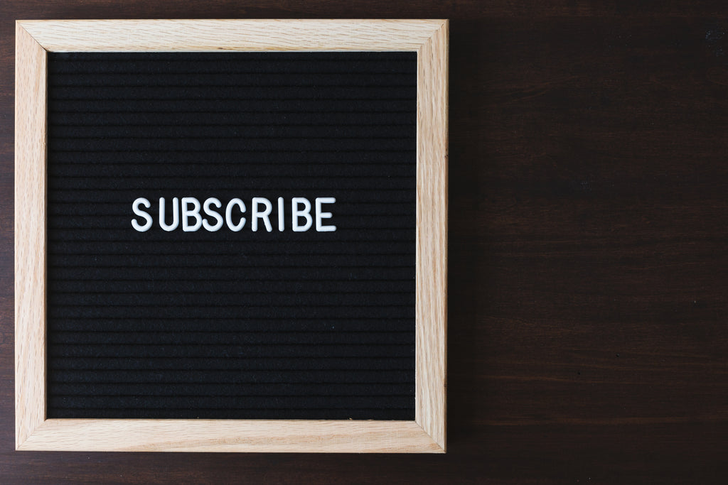 Subscribe sign for La Selva Coffee